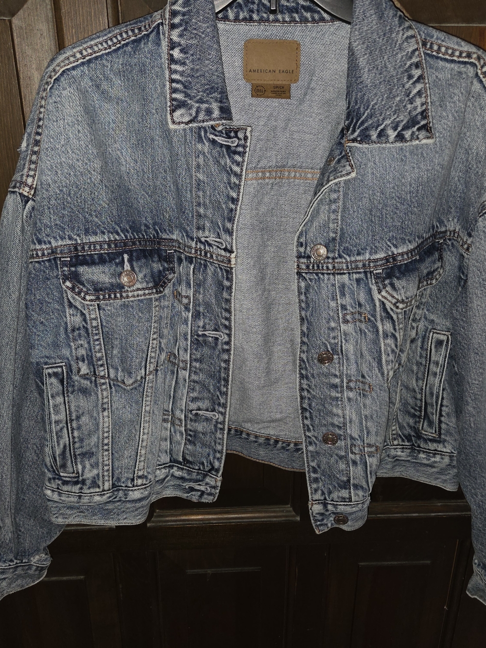 American Eagle Light Blue Denim Jacket - Faded Wash